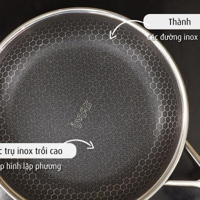 Chảo chiên iNox Blackcube Imat 30cm