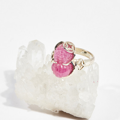 Nhẫn bạc tỳ hưu ruby ni16 mệnh hỏa ,thổ - Ngọc Quý Gemstones