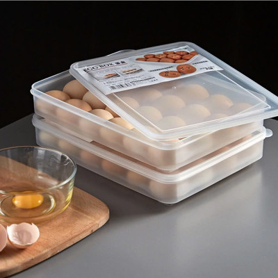 Hộp đựng trứng 24 quả có nắp đậy nhựa Việt Nhật , khay bảo quản trứng không bị vỡ chắc chắn - Hàng Việt Nam