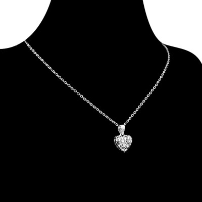 Dây Chuyền Nữ Bạ Hình Trái Tim Hạnh Phúc Full Đá BẠC HIỂU MINH DMD432