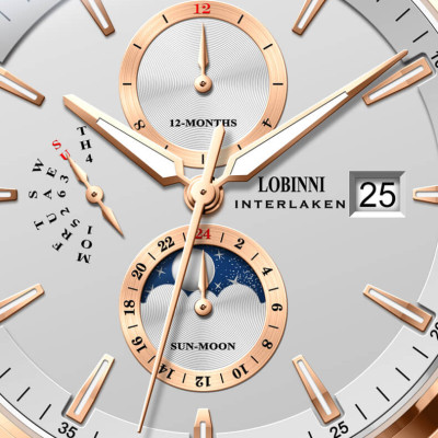  Đồng hồ nam chính hãng Lobinni No.18019-5