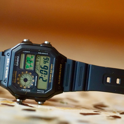 Đồng Hồ Nam Dây Nhựa Casio STANDARD AE-1200WH-1BV