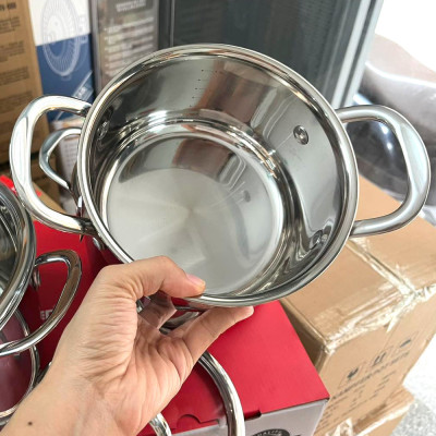 Bộ nồi chảo Inox 3 lớp đúc liền khối Kalpen Kampfer KF3 bảo hành 30 năm - Hàng chính hãng