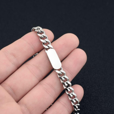 【Khắc tên ghi chú】Vòng Cổ Nam - Dây chuyền nam nữ mặt trơn, Vòng tay nam nữ
