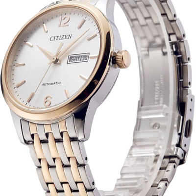 Đồng Hồ Nam Citizen Dây Thép Không Gỉ NH7504-52A - Mặt Trắng (Sapphire)