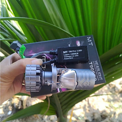 Đèn Pha Led Bi Cầu Mini T90 PRO 12000LM 120w Siêu Sáng Chân H4 Gắn Ô tô và Xe Máy Bảo Hành 12 Tháng