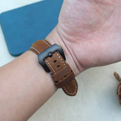 Dây Da Đồng Hồ Da Bò Sáp Vintage, Dây đeo bằng da cổ điển thay thế dành cho Đồng Hồ cổ Điển - Các Loại Swatch