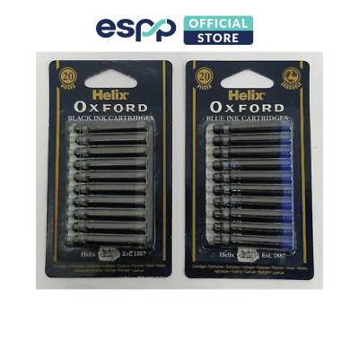  Vỉ 20 ống Mực Viết Máy Xanh - HELIX
