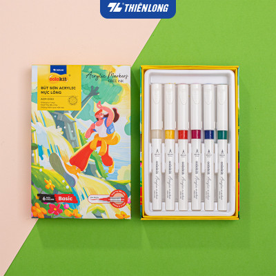 Acrylic Markers Bút sơn/ Bút lông 12/24/36 màu ThiênLong Colokit - Màu sắc tươi sáng, Mượt tay đều màu