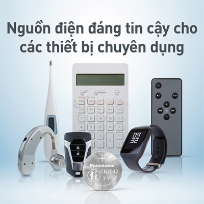Vỉ Pin nút Panasonic 3V CR-2032VN/5B (1 viên/5 viên) - Hàng chính hãng