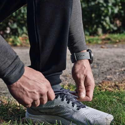 DÂY ĐEO MICROFIBER TEXTILE STRAP 24MM THAY THẾ ĐỒNG HỒ SUUNTO 9 SUUNTO 7  MÀU XÁM - ĐEN