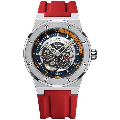 Đồng hồ nam chính hãng IW CARNIVAL IW619G-1 Kính sapphire ,chống xước,Chống nước 50m,Bảo hành 24 tháng,Máy cơ (Automatic),Dây cao su cao cấp,thiết kế lộ cơ thể thao