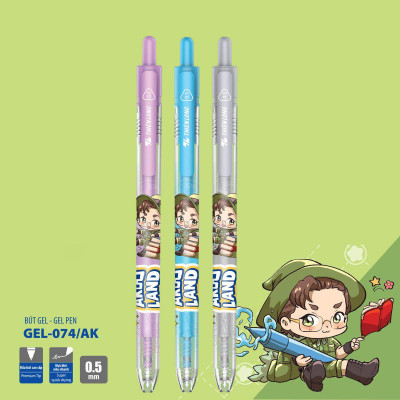 Bút Gel 0.5 mm - Nhân Vật Akooland Tahi - Thiên Long - GEL-074/AK - Mực Đen