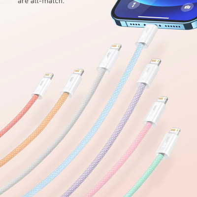 Cáp sạc nhanh IP 2.4A, Cáp sạc nhanh truyền dữ liệu Baseus Dynamic Series Fast Charging Cable 2.4A cho iPhone, iPad - Hàng chính hãng