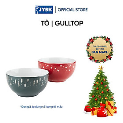 Tô | JYSK Gulltop | gốm | đỏ/xanh lá | DK14xC7cm