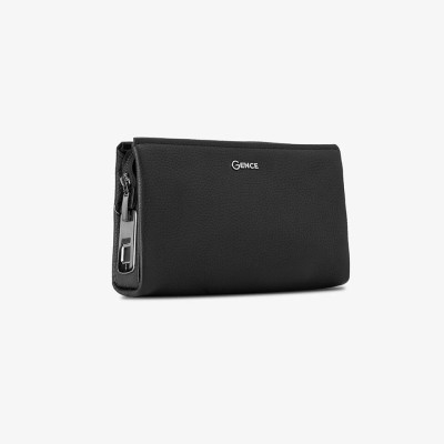 Clutch, Ví Cầm Tay Thời Trang Nam Da Bò Khóa Vân Tay Cao Cấp RB06 Đen