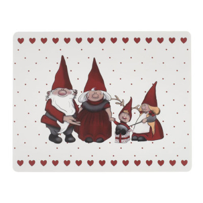 Tấm lót đĩa giáng sinh | JYSK Kraka  | nhựa PP | trắng | R33xD42cm