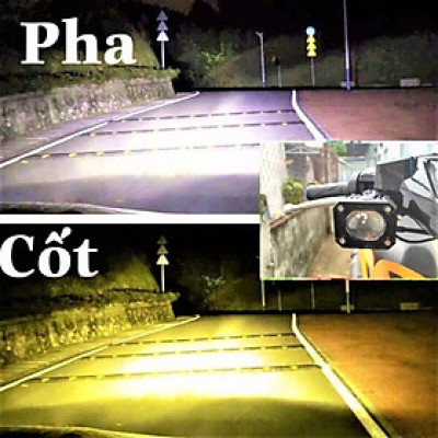 Đèn Trợ Sáng Ô Tô Xe Máy F22X Pro – Bi Cầu Cốt Vàng Pha Trắng, ĐÈN TRANG TRÍ , ĐỒNG HỒ TREO TƯỜNG