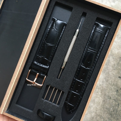 Dây Đeo Da Đồng Hồ Daniel_Watch Dập Vân Cá sấu Tặng Kèm Hộp Gỗ và Phụ kiện