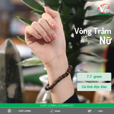 Vòng Trầm Nữ - Trầm Mảnh Chìm Thiên Nhiên - Hàng Độc Hiếm Gặp