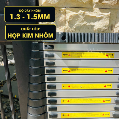 Thang nhôm rút đơn chữ I 3.8m DIY TL-I-38 Tiêu chuẩn EN131