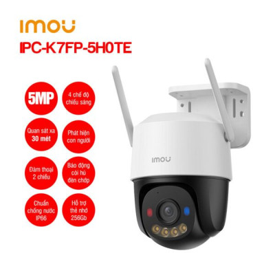 Camera IP IMOU PT Full Color IMOU Cruiser SC IPC-K7FP-5H0TE dùng Sim 4G 5MP (IPC-K7FP-5H0TE), đàm thoại 2 chiều - Hàng chính hãng