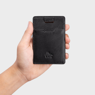 Ví nam da bò Lata (Thời trang nam đựng namecard - Ví da thật LVN77)
