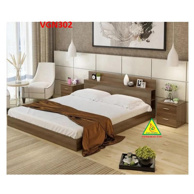 Giường ngủ đơn giản theo phong cách hiện đại VGN302 ( không kèm tủ) - Nội thất lắp ráp Viendong Adv