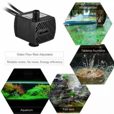 MÁY BƠM HÚT NƯỚC BỂ CÁ CẢNH MINI CÓ ĐÈN LED NHẤP NHÁY NHIỀU MÀU SẮC CỰC ĐẸP 