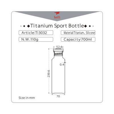 Binh nước Titanium KEITH Ti3032 700ml