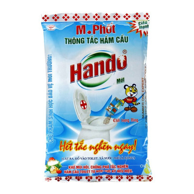 Combo 4 gói Bột thông tắc bồn cầu bể phốt Hando 300Gr