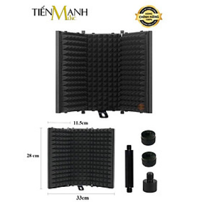 Màng Vách Chắn Tiêu Âm Cho Micro Phòng Thu Loại 3 Cánh Dr.Mic SIC-03N Mic Vocal Booth Màn Tấm Khung Vành Chống Dội, Vang, Tiếng Ồn Hàng Chính Hãng - Kèm Móng Gẩy DreamMaker