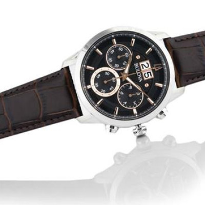 Đồng Hồ Nam Bulova Dây Da 96B311 - Mặt Đen