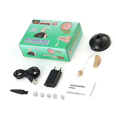 Tai Nghe Trợ Thính, Máy Trợ Thính Không Dây Có Sạc Cho Người Già Điếc Nặng có chỉnh âm lượng có khử ồn