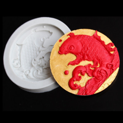 Khuôn silicon làm bánh, rau câu, khuôn trung thu, ép xôi cá chép vượt vũ môn - Loại 7 cm - Mã số 1005