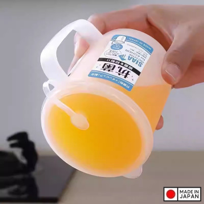 Cốc nhựa kháng khuẩn có vạch chia Nakaya 330ml - Hàng nội địa Nhật Bản nhập khẩu chính hãng