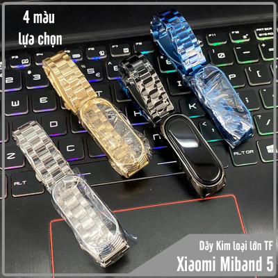 Dây thay thế cho Xiaomi Miband 5 kim loại bản lớn TF DRU - Hàng Chính Hãng
