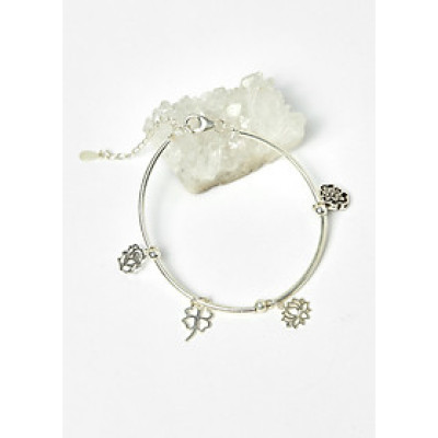 Lắc bạc charm hoa văn - Ngọc Quý Gemstones