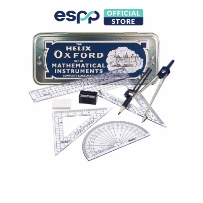 9 món Bộ thước + compa OXFORD - Xanh đen - HELIX