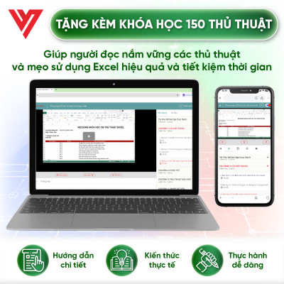 Combo 5 Sách Excel - Word - PowerPoint - GoogleSheet - 150 Thủ Thuật Excel Tin Học Văn Phòng Kèm Khóa Học