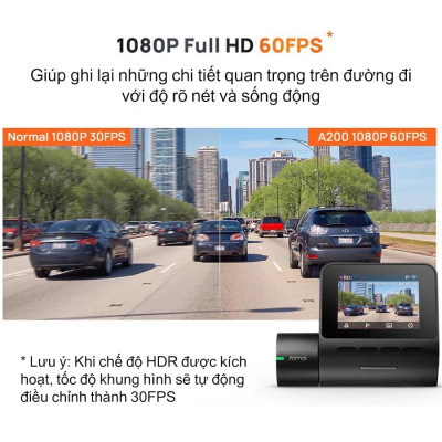 Camera hành trình 70mai A200 fullHD 1080P HDR - Hàng chính hãng