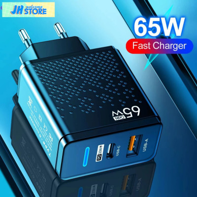 Củ sạc nhanh Elough PD65W cho điện thoại, máy tính bảng gồm 1 cổng USB-A 3.0 và 1 cổng Type-C, hàng nhập khẩu