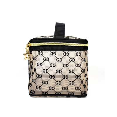 Túi đựng mỹ phẩm cao cấp họa tiết hiện đại Care4u 21x12x13 cm