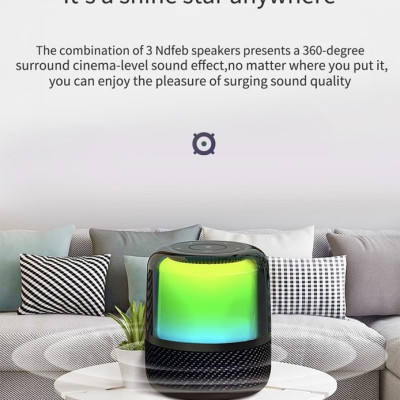 Loa WiWU P50 Max Dành Cho Các Thiết Bị Có Kết Nối Bluetooth Sự Kết Hợp Của 3 Loa Nsfeb Mang Đến Hiệu Ứng Rạp Chiếu Phim Vòm 360 Độ - Hàng Chính Hãng