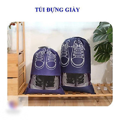 Túi Vải Đựng Giày Dép Dây Rút Chống Bẩn Du Lịch Size Lớn Với Họa Tiết Thiết Kế Đẹp Mắt