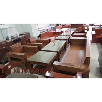 Bộ bàn ghế phòng khách gỗ hương cao cấp giá thật
