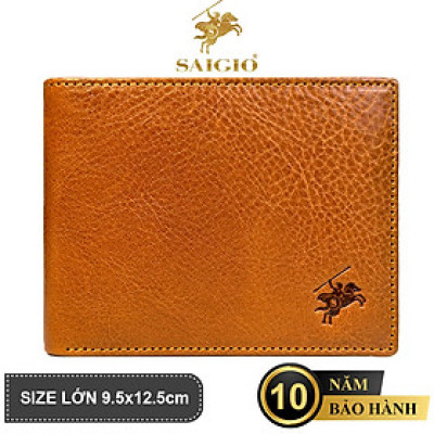 Ví Nam Hàng Hiệu HERITAGE Siêu Bền Bỉ, Size Lớn, Thiết Kế Cổ Điển, Đơn Giản, Dáng Ngang - Gập 2, Ngăn Đựng Tiền Có Khóa Kéo, Nhiều Ngăn Để Giấy Tờ Tiện Dụng - Hàng Chính Hãng SAIGIO