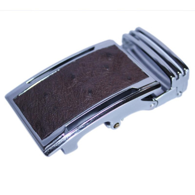 HP9422 - Đầu khóa da đà điểu Huy Hoàng da hột 4 phân đầu trắng màu nâu đất