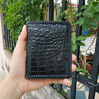 Ví Nam Da Cá Sấu Dáng Đứng 2 Mặt. DA BÔNG HÔNG RẤT MỀM VÀ ĐẸP