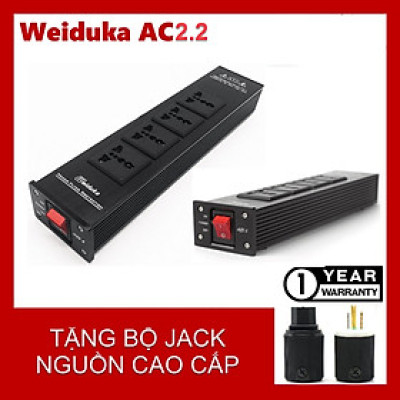 Quà Tặng Kèm - Bộ lọc nguồn điện sạch cao cấp AUDIO WEI.DUK.A AC2.2 - Ổ cắm lọc nguồn điện cho dàn âm thanh Wei.duka AC 2.2. Hifi Weid.uka AC2.2 Audio Noise AC Power Conditioner Power Filter Power Purifier Surge Protection - Hàng Chính Hãng